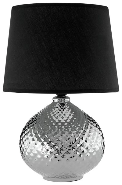 Hetty - Ceramic - Table Lamp - Silver & Black